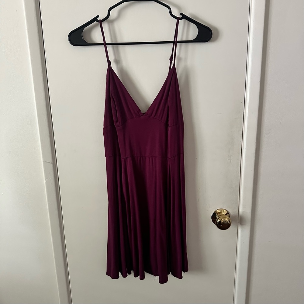 Urban Outfitters Burgundy Spaghetti Strap Dress